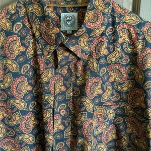 Cinch Men's Paisley Button Down Shirt - Black and Gold